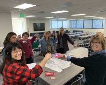 Simi Valley educators create a human circuit