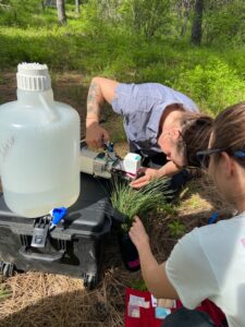 Plant respiration data collection.