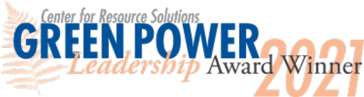 Center for Resource Solutions Green Power Leadership Award Winner 2021 Graphic